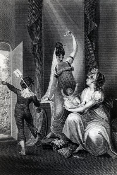 Una Madre con la sua Famiglia in Campagna, inciso da Richard Rhodes da Johann Heinrich Füssli
